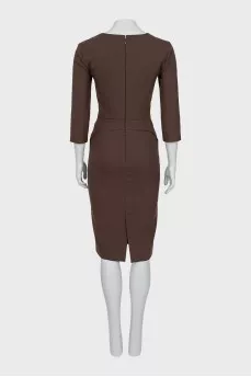 Brown sheath dress