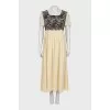 Yellow dress with ornament