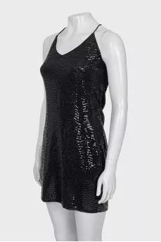 Sparkly backless mini dress