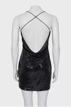 Sparkly backless mini dress
