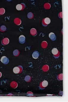 Scarf with branded initials