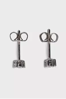 White gold earrings with diamonds