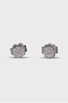 White gold earrings with diamonds