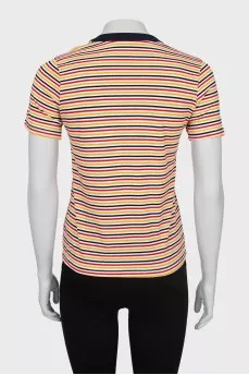 Striped T-shirt with patch pocket