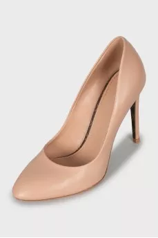 Beige stiletto heels