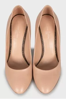 Beige stiletto heels