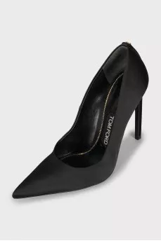 Black textile shoes