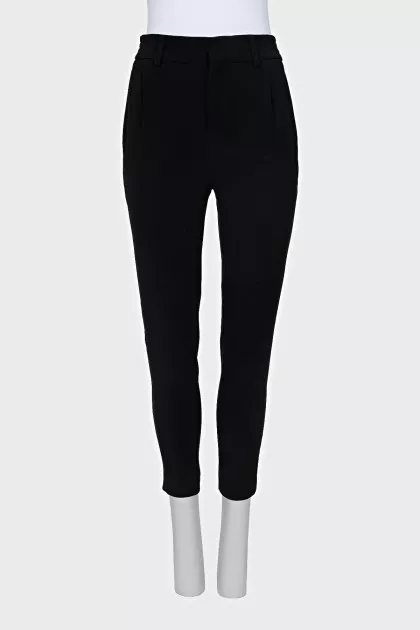 Cropped high waist trousers