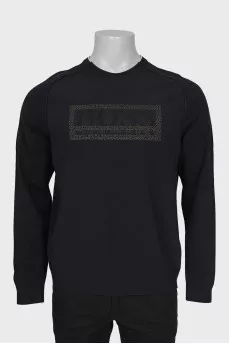 Men's black sweatshirt with print