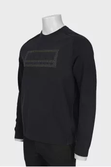 Men's black sweatshirt with print