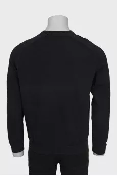 Men's black sweatshirt with print