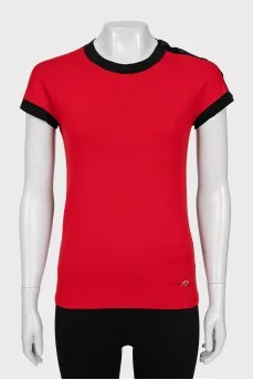 Red wool t-shirt