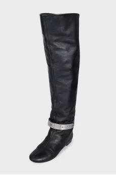 Velcro boots with silver decor