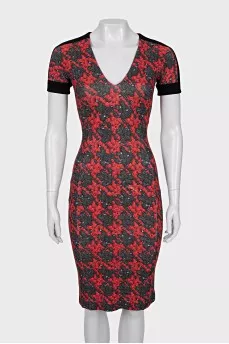Bodycon printed midi dress