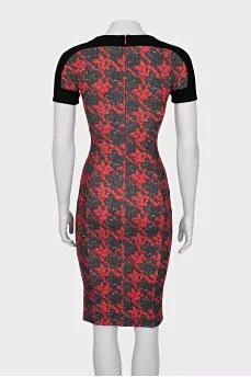 Bodycon printed midi dress