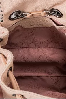 Backpack decorated with chains