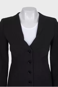 Black button down dress