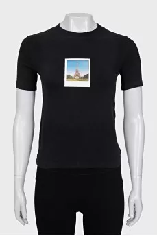 Straight T-shirt with decor