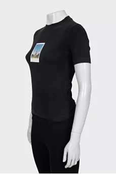 Straight T-shirt with decor