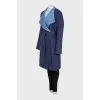 Wool coat with contrast collar
