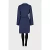 Wool coat with contrast collar