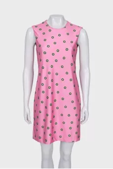 Pink dress with small print