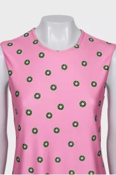 Pink dress with small print