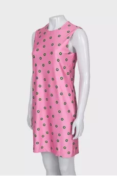 Pink dress with small print