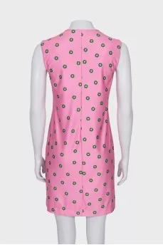 Pink dress with small print