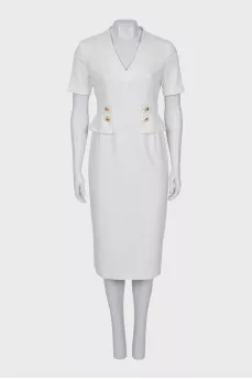 White sheath dress