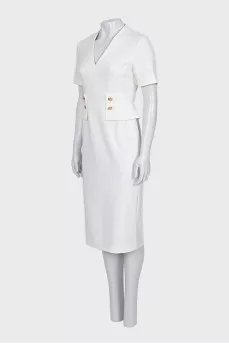 White sheath dress