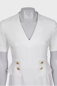 White sheath dress