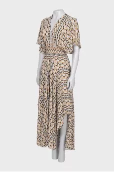 V-neck fitted dress with tag
