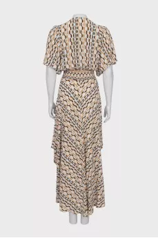 V-neck fitted dress with tag
