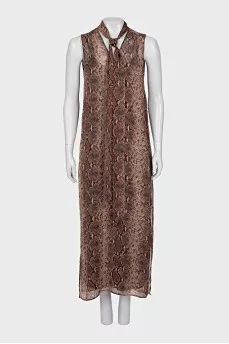 Animal print dress with tag