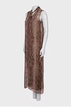 Animal print dress with tag