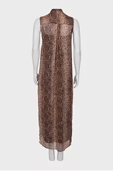 Animal print dress with tag
