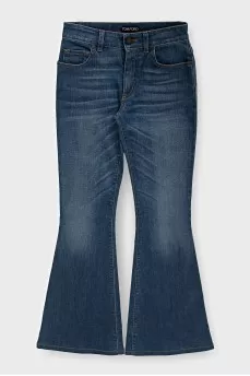 Blue flared jeans