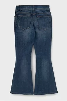 Blue flared jeans