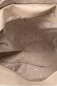 Bag with branded print and handles