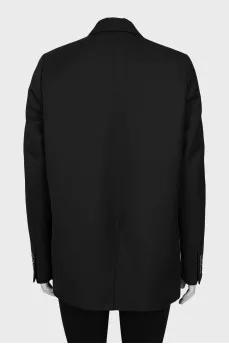 Double-breasted black jacket