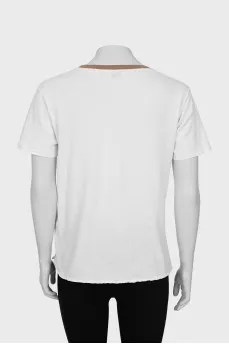 Straight white t-shirt with print