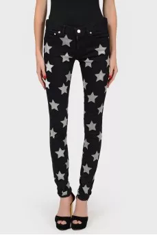 Black jeans with stars