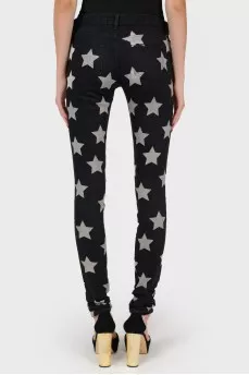 Black jeans with stars