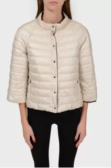 Reversible jacket beige and black