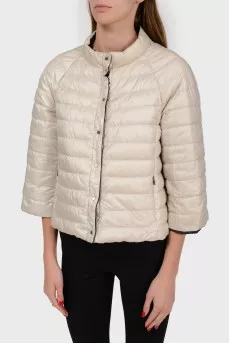 Reversible jacket beige and black