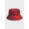 Red Panama Hat with Animal Print