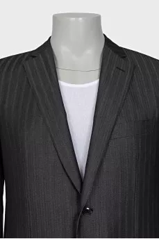 Men's striped wool jacket