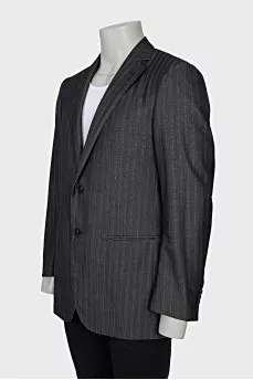 Men's striped wool jacket