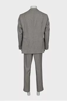 Men's wool suit with a small print